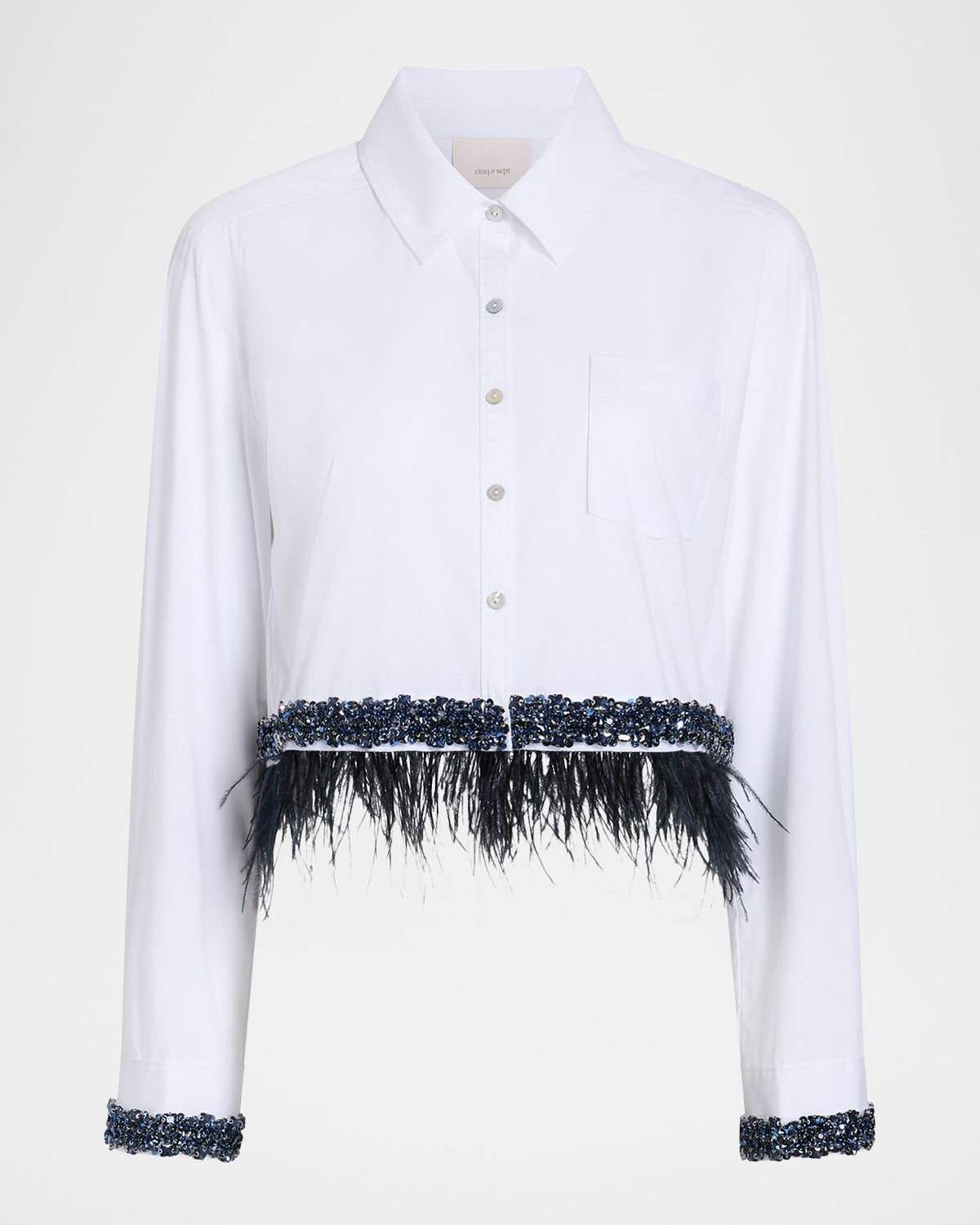 Sylvan Embellished Button-Front Shirt