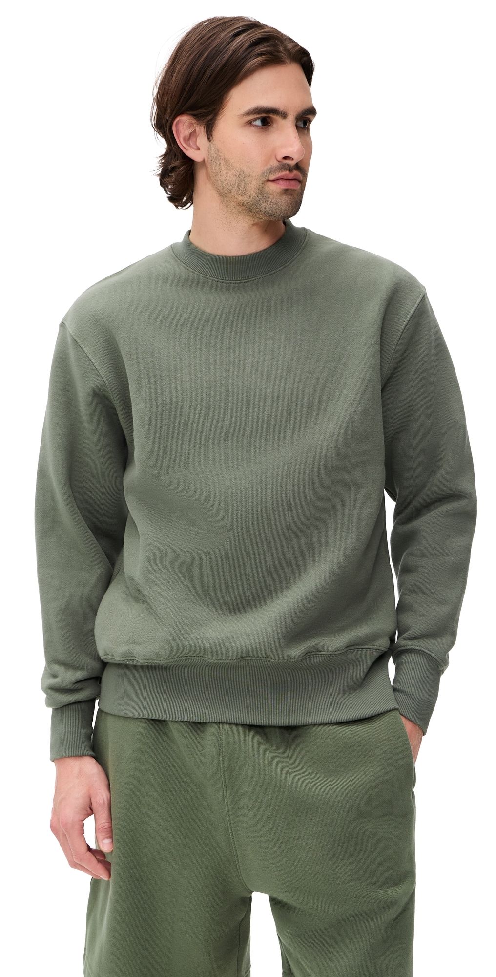 Power Goods Loopback Crewneck Sweatshirt Olive M