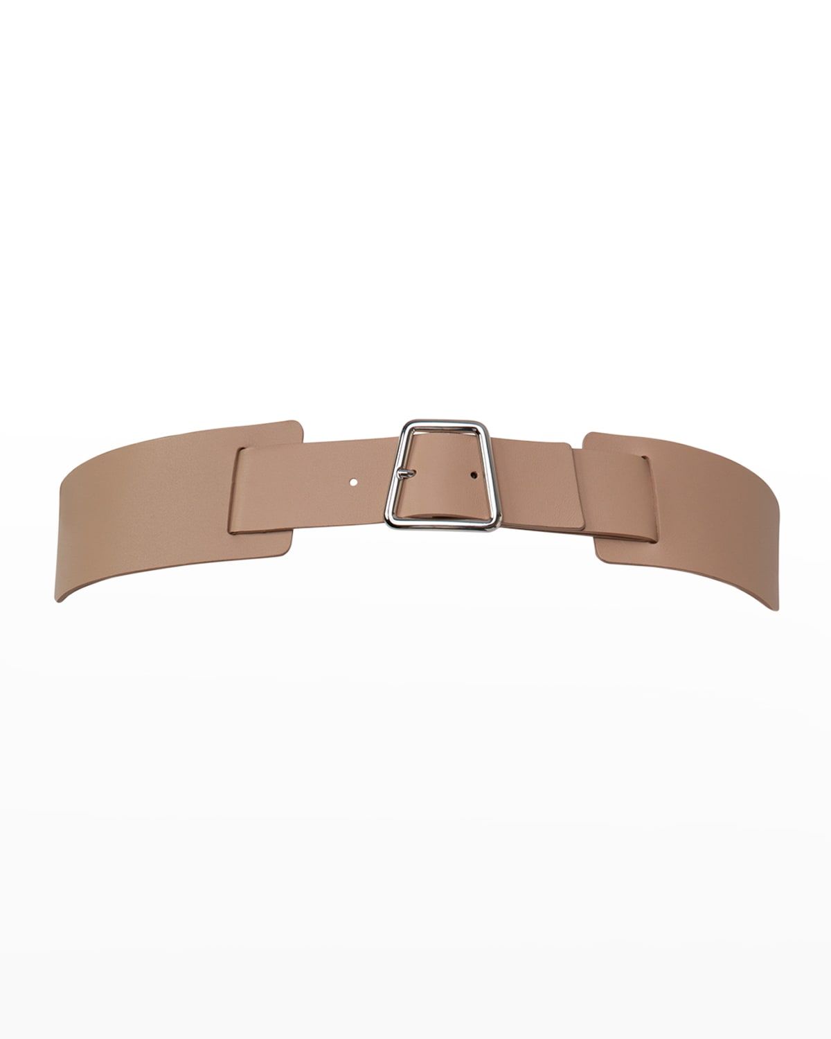 Trapezoid Buckle Leather Belt