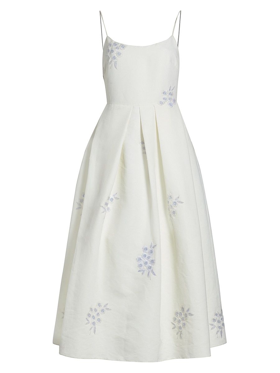 Women's Audra Embroidered Midi dress - Ivory - Size 10
