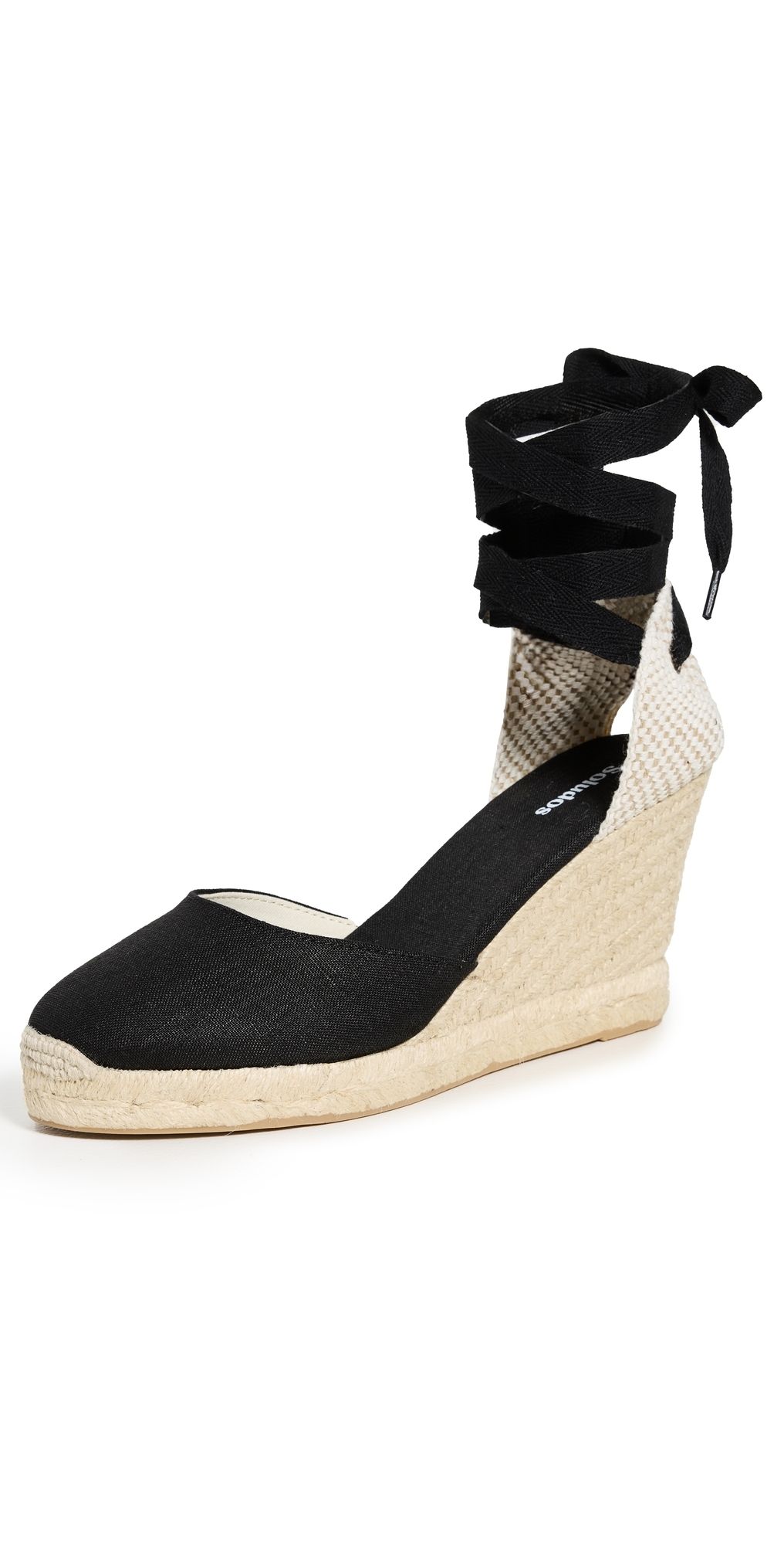 Soludos Marseille Wedge Espadrilles Noche Black 6.5