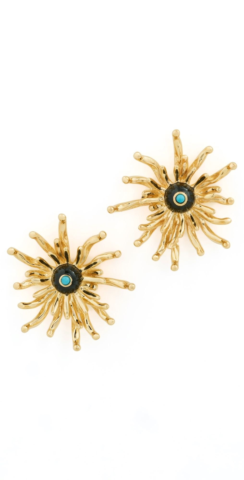 Lizzie Fortunato Cactus Flower Studs Gold One Size