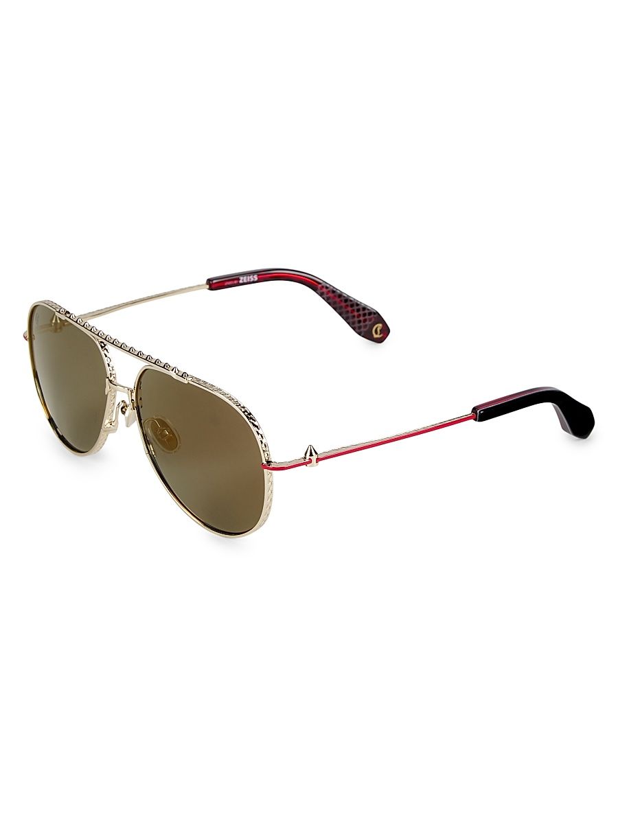 Women's Greggo 61MM Aviator Sunglasses - Gold Brown