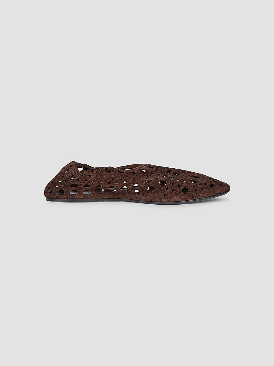 ALAÏA Women's Neo Vienne Suede Slippers - Chocolat - Size 12