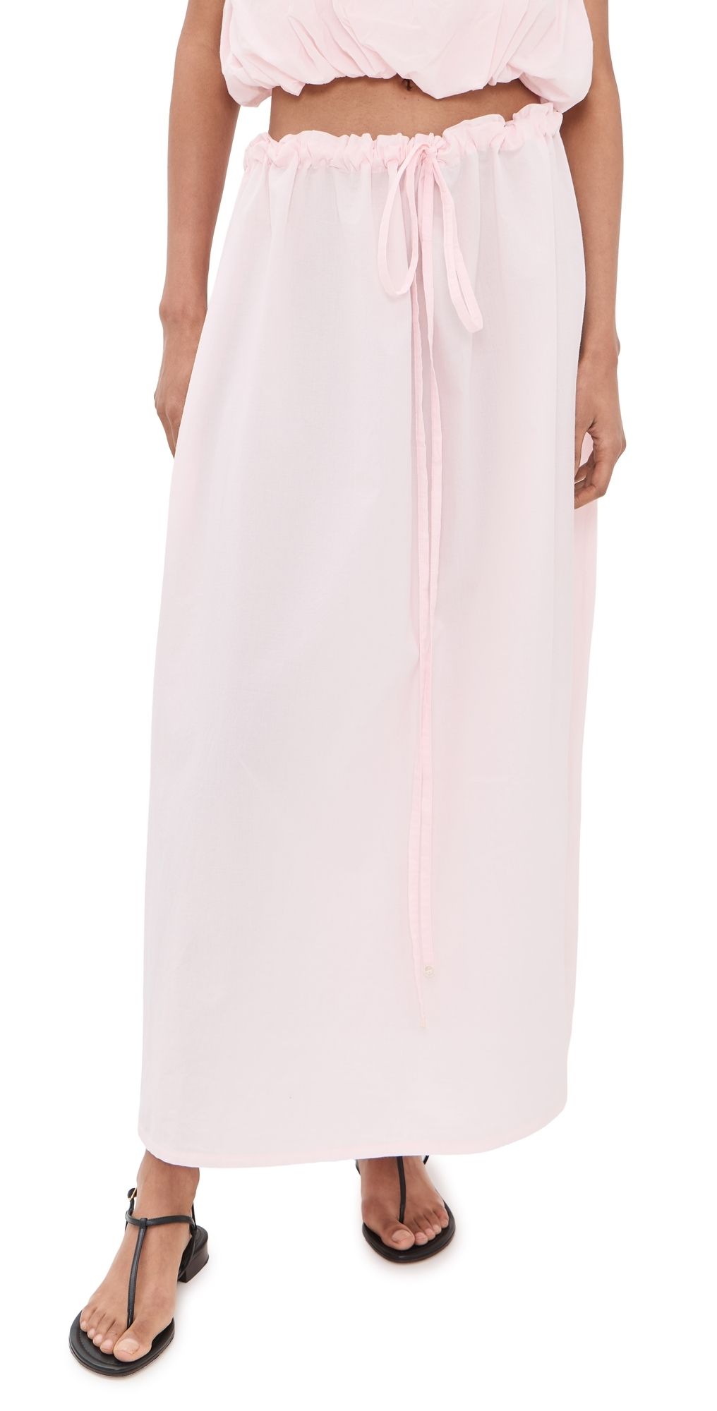 Chan Luu Poplin Column Skirt Rose Water One Size