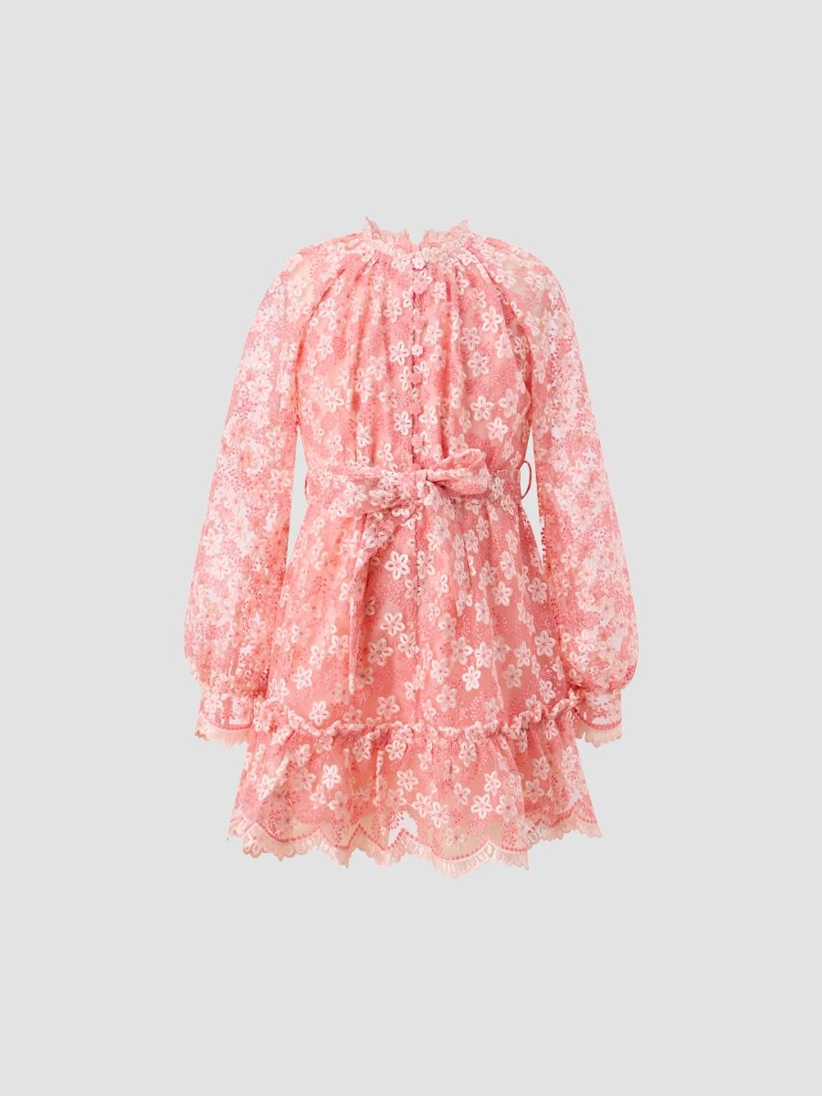 Girl's Little Girl's & Girl's Golden Hour Julia Embroidered Mini Dress - Peach - Size 15