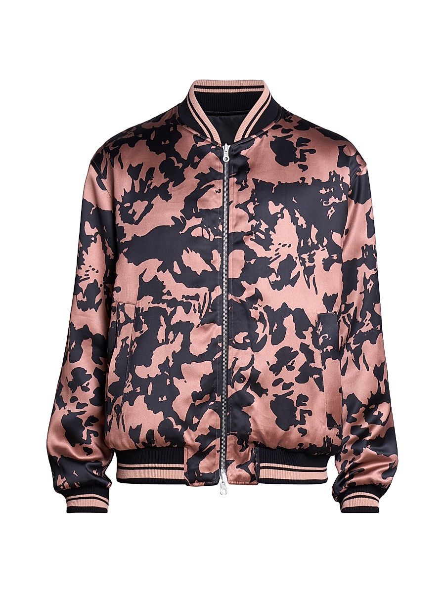 Men's Volker Reversible Printed Bomber Jacket - Old Rose - Size Large