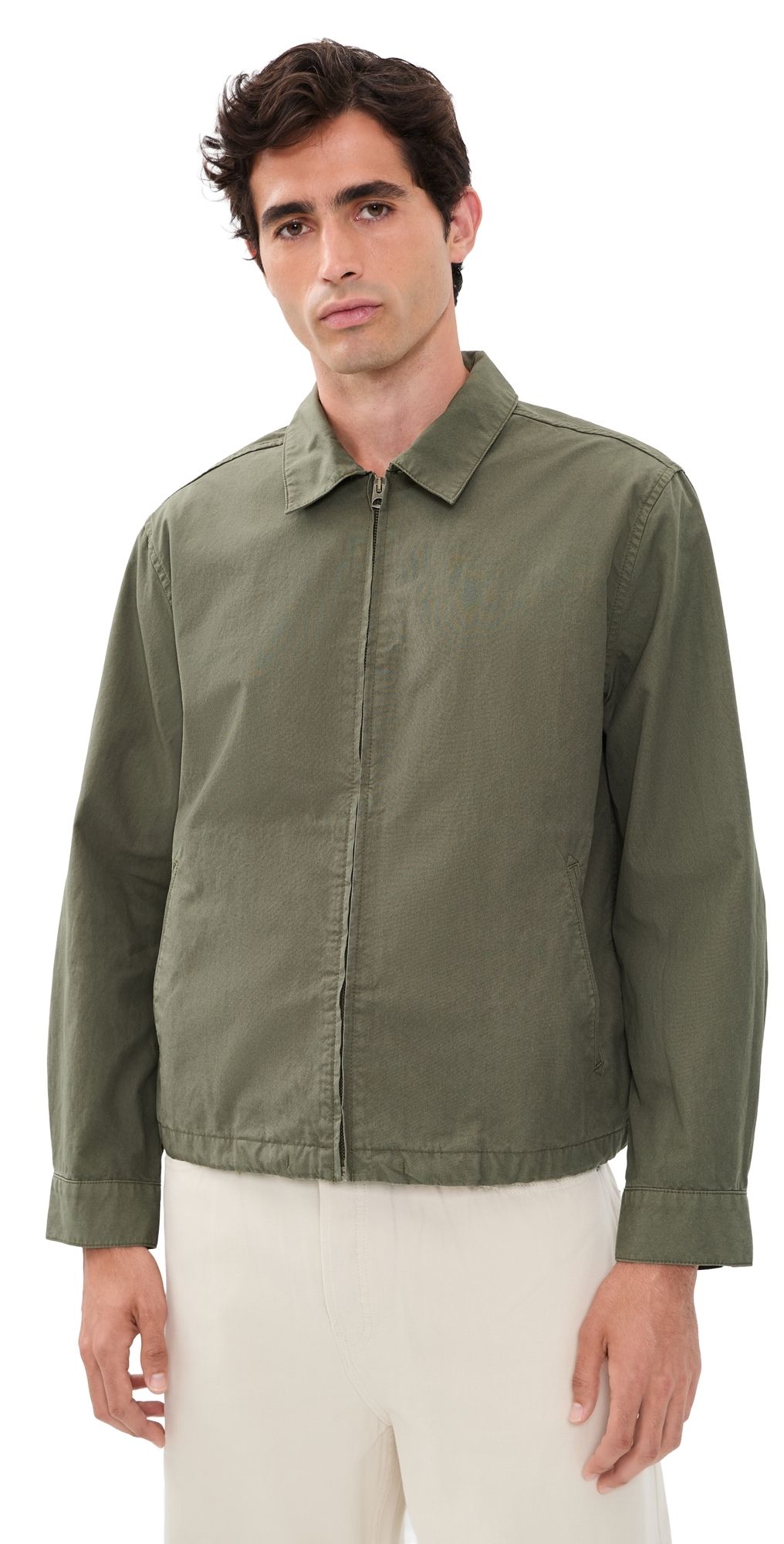 Madewell Transitional Cotton Zip Jacket Capers XL