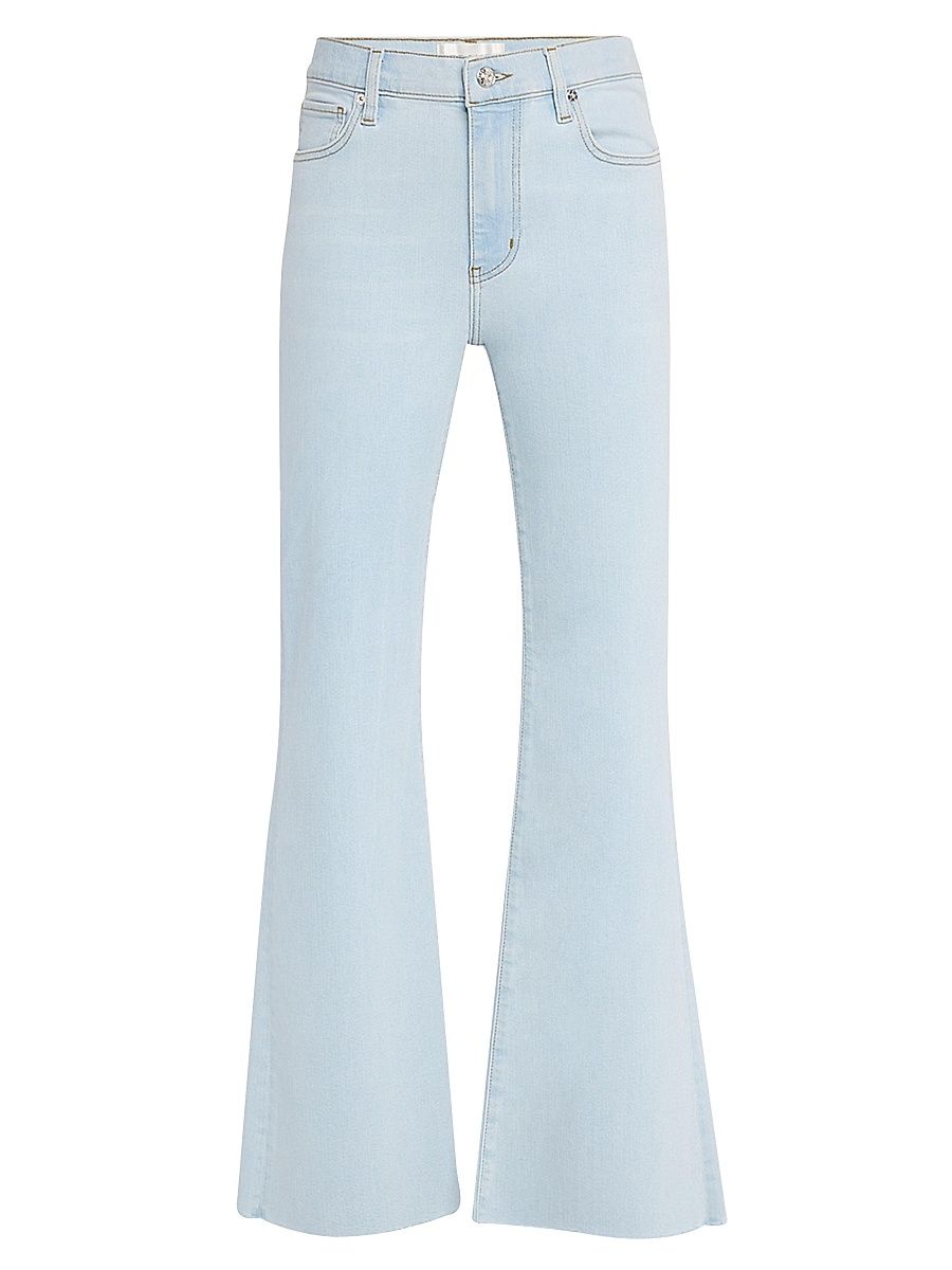 Women's The Icon Mid-Rise Stretch Flare Jeans - Medium Blue - Size 34