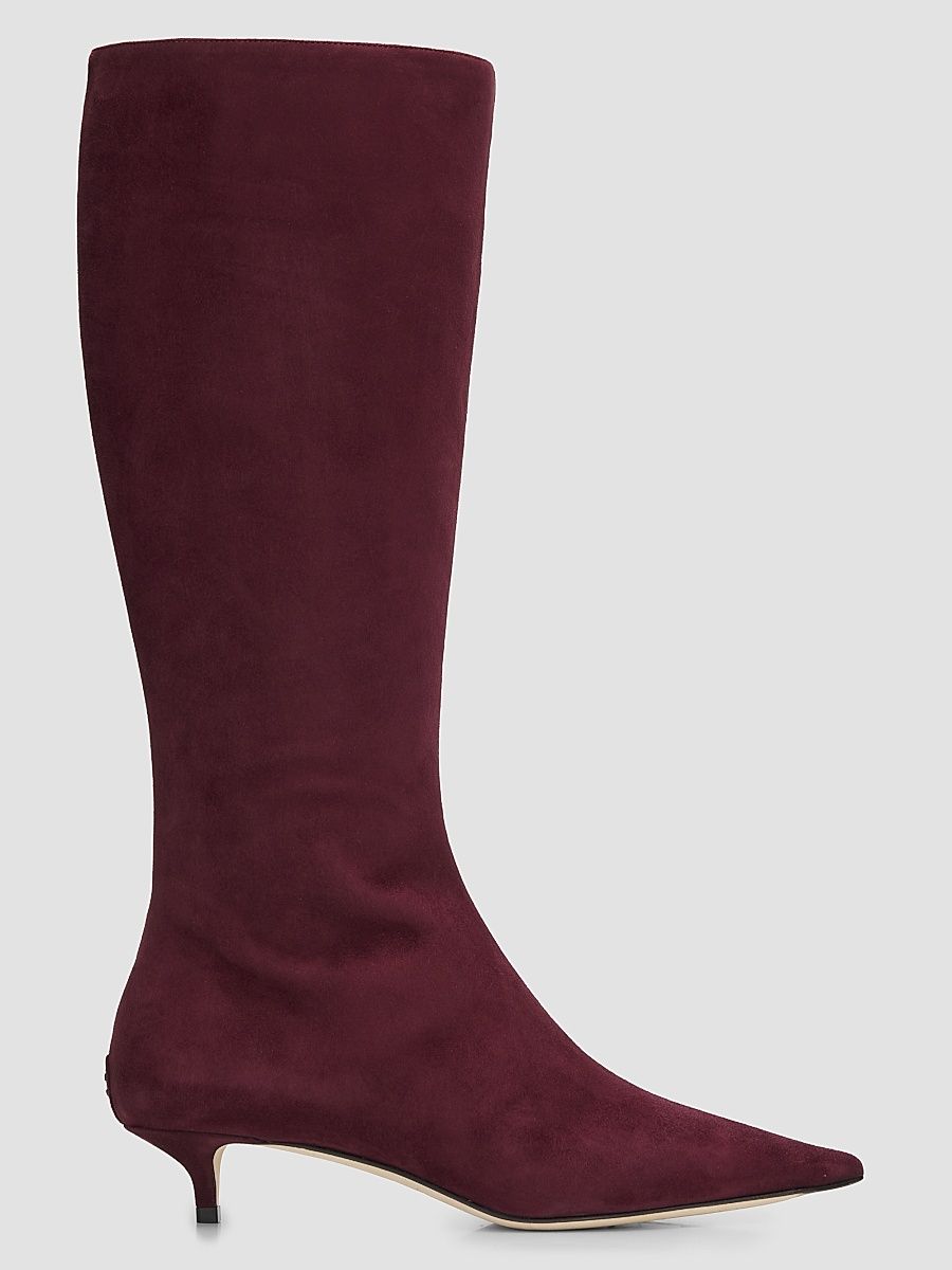 Women's Amis 35MM Suede Knee-High Boots - Deep Merlot - Size 9
