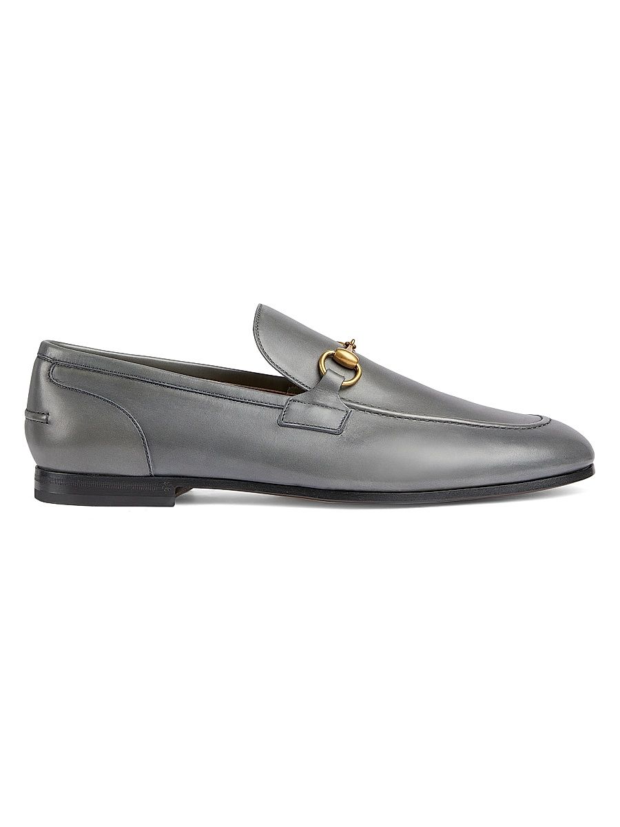 Men's Jordaan Horsebit Leather Loafers - Graphite Grey - Size 14