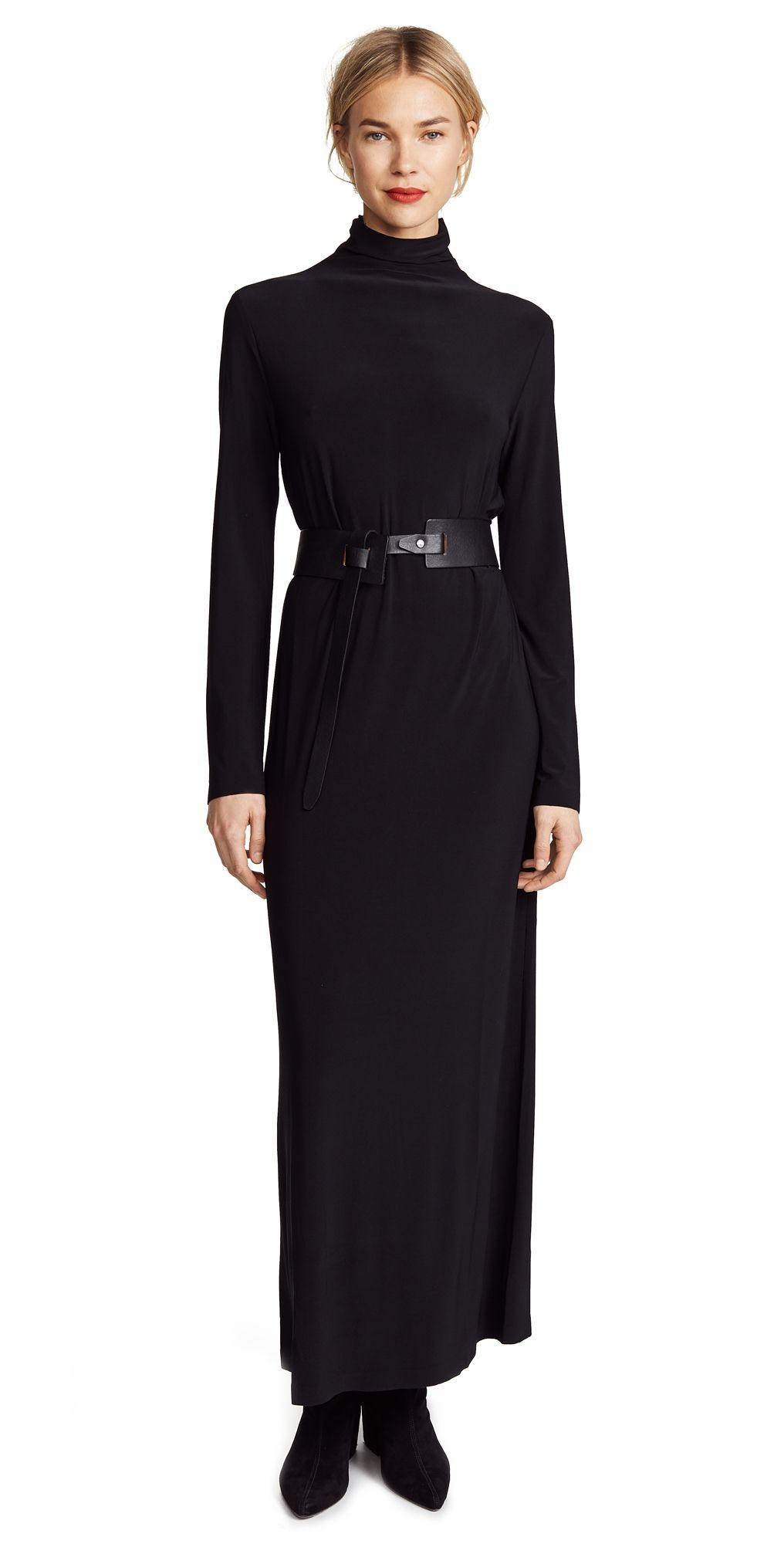 Norma Kamali Turtleneck Gown Black S