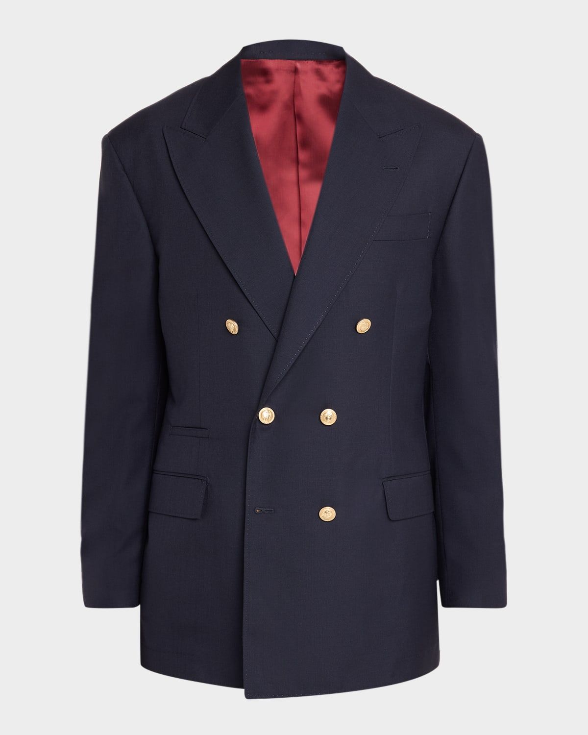 Men & apos;s Virgin Wool Double-Breasted Jacket