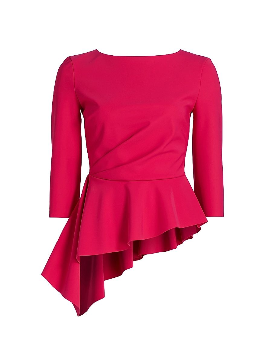 Women's Jayah Asymmetric Peplum Top - Lampone - Size 8