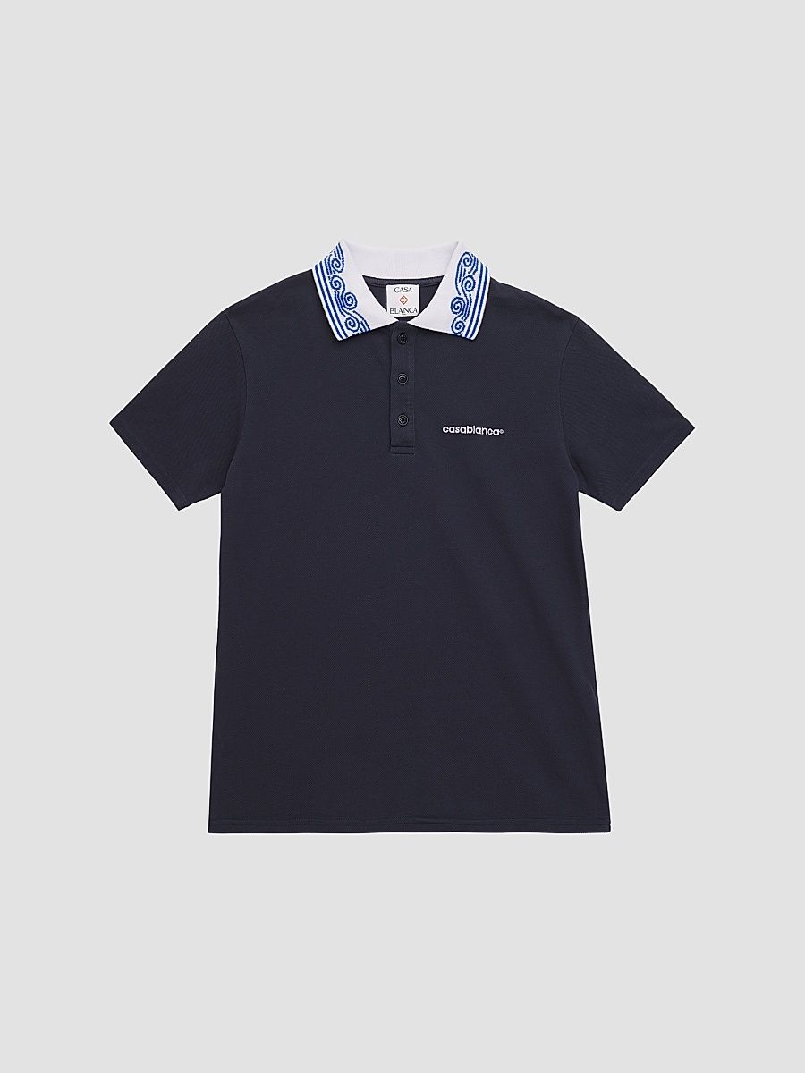 Little Kid's & Kid's Wave Collar Polo Shirt - Cotton Pique - Size 3