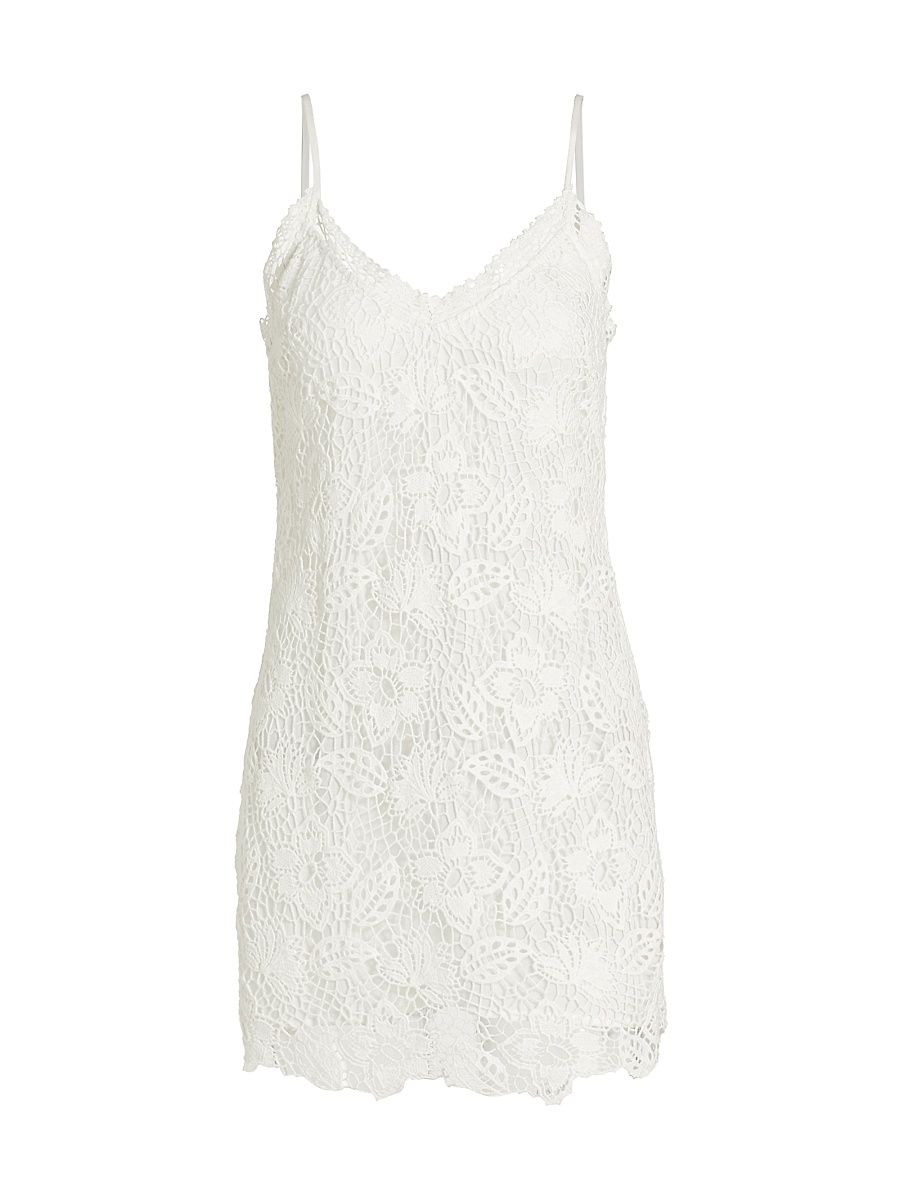 Women's Aleah Crochet V-Neck Minidress - Ivory - Size 12