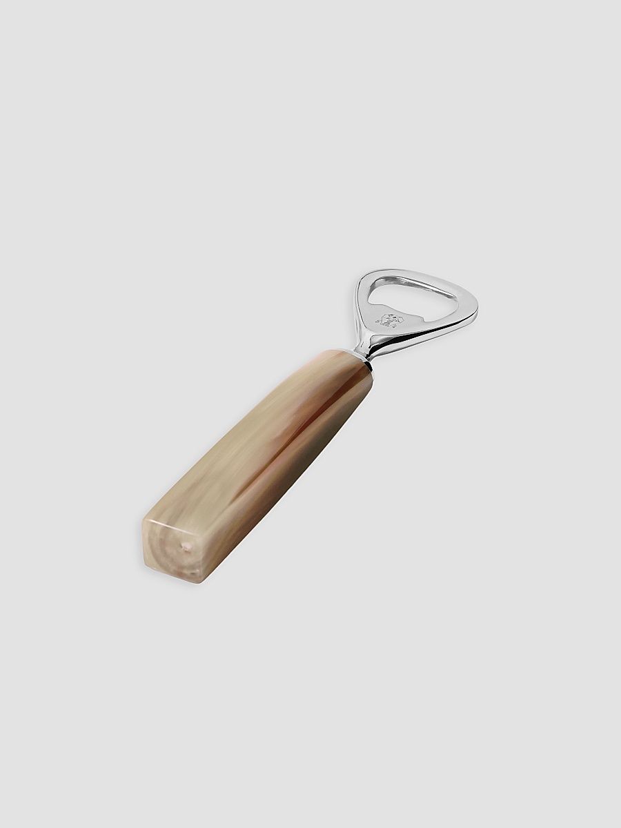 Buffalo Horn and Steel Bottle Opener - Horn