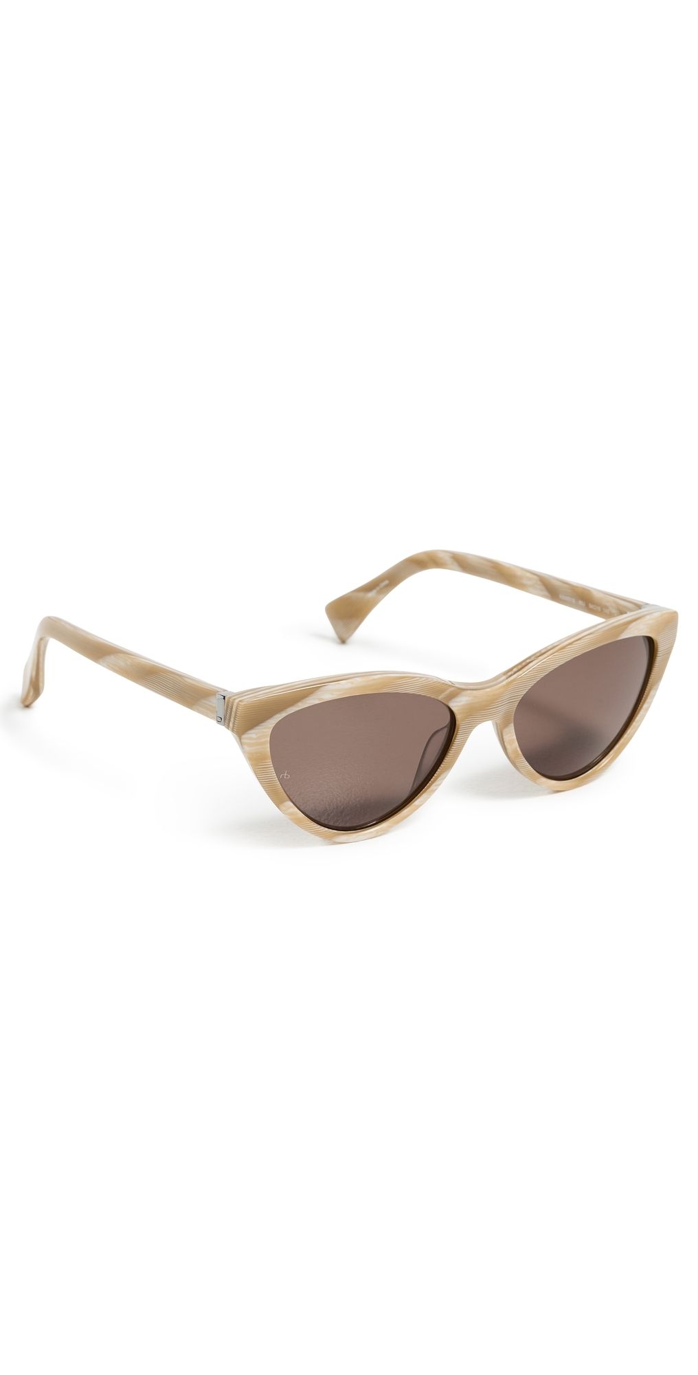 rag & bone Cat Eye Acetate Sunglasses Shiny Bone Horn One Size