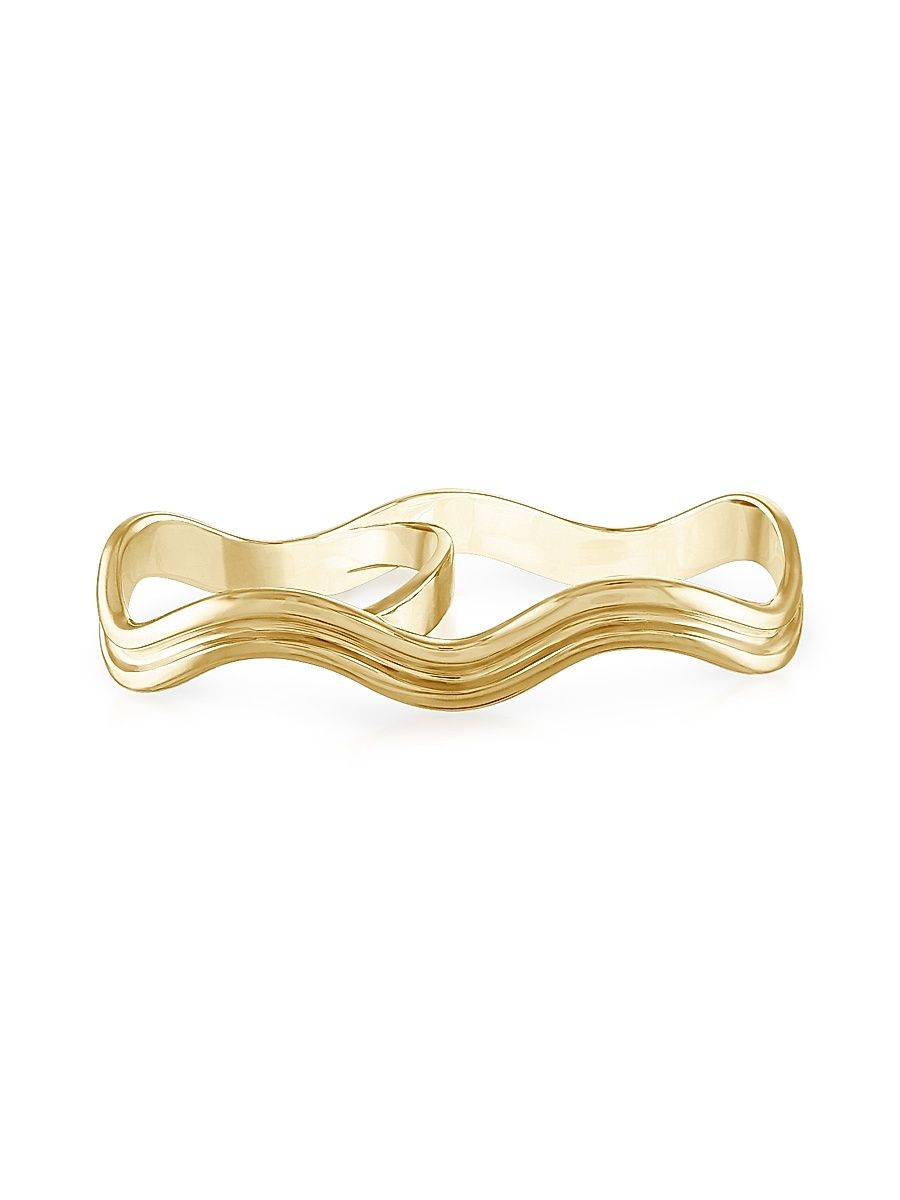 Women's Capri 14K Yellow Gold Two-Finger Ring - Yellow Gold - Size 6
