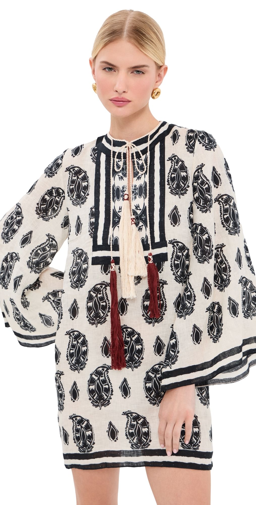 Johanna Ortiz Caretaker of The Jungle Tunic Dress ECRU / BLACK 6