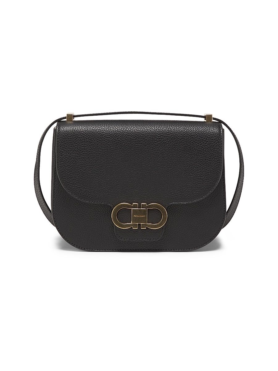 Women's Small Double Gancio Saddle Bag - Nero