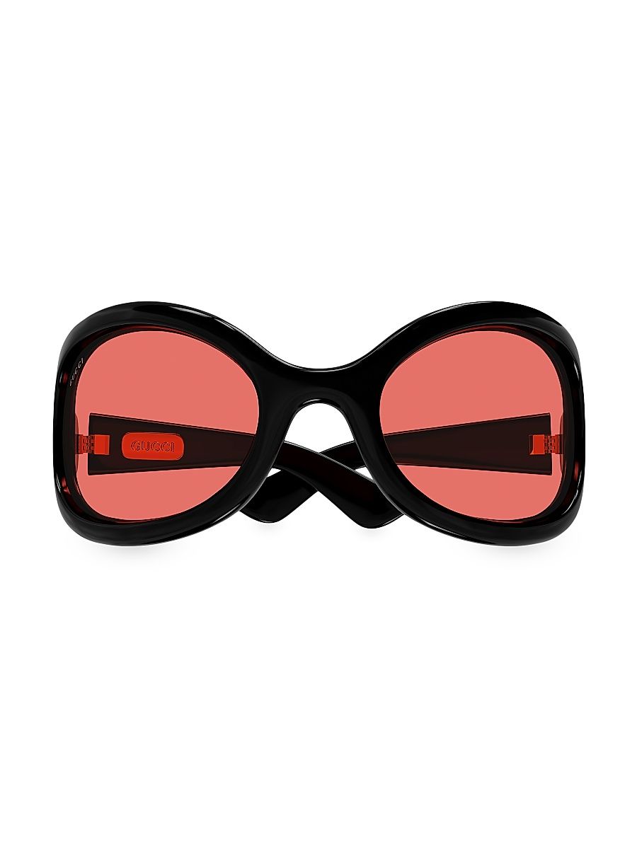 Women's Fashion Show 77MM Directional Sunglasses - Black