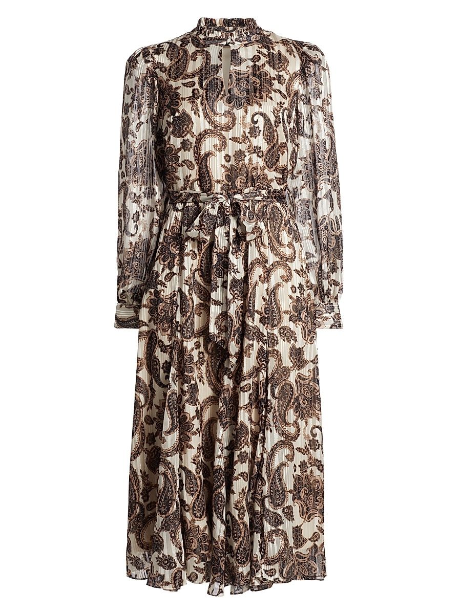 Women's Janice Paisley Fit & Flare Midi-Dress - Mythical Paisley - Size 10