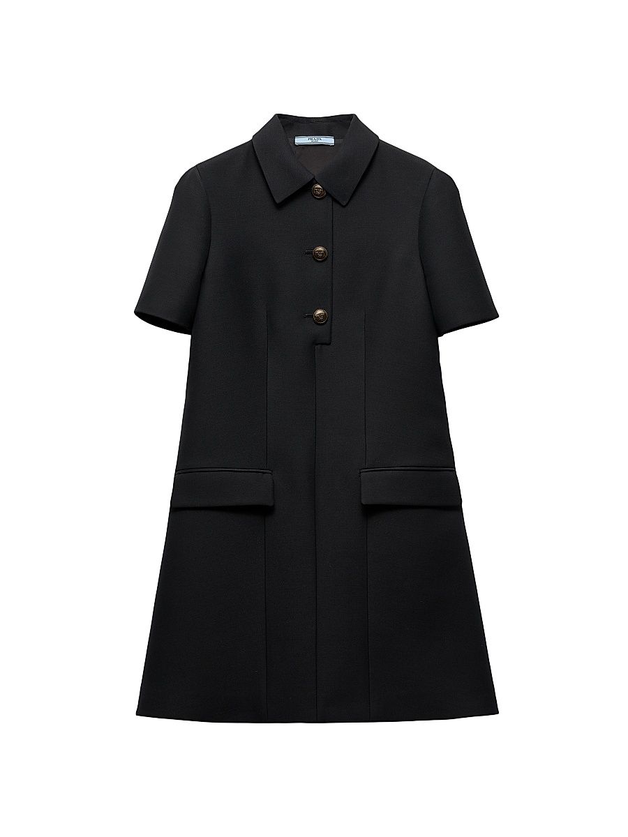 Women's Tricotine Mini-Dress - Black - Size 6