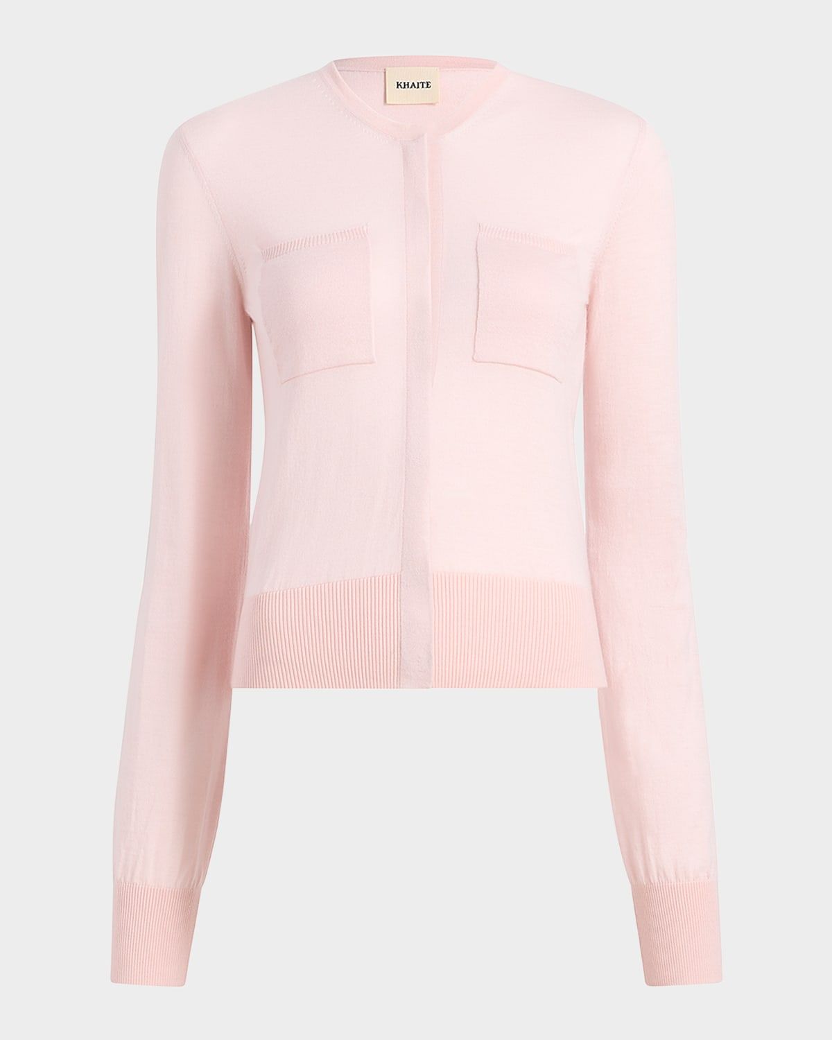 Lilou Pockets Crewneck Cashmere Cardigan