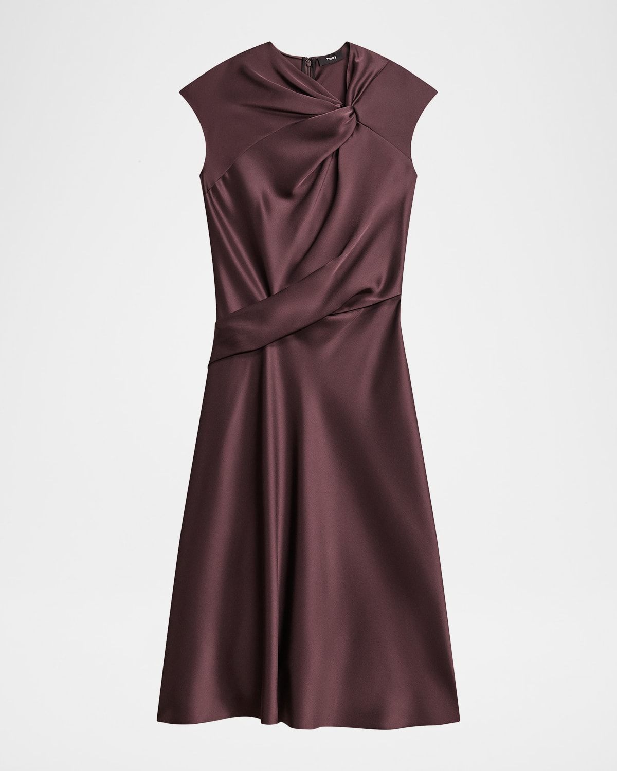 Satin Twist Bodice Dress