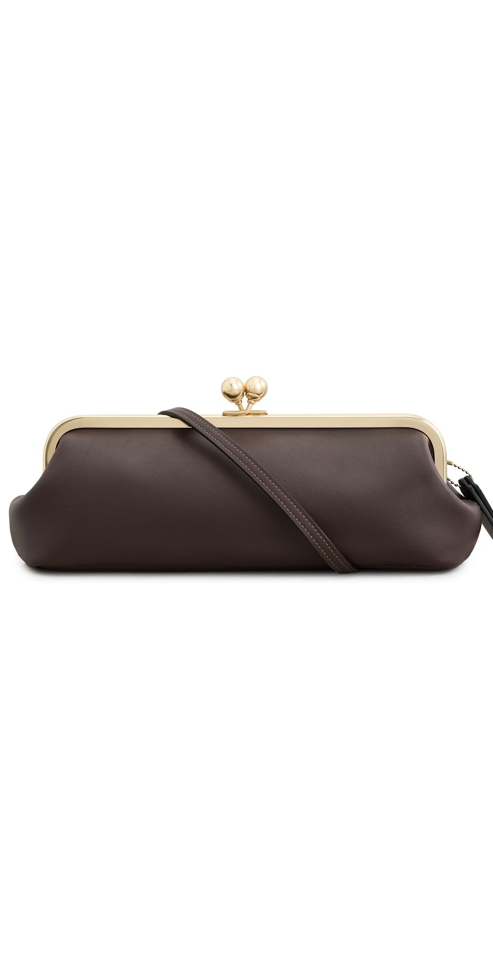 Coach Glovetanned Leather 30 Kisslock Frame Bag Maple One Size