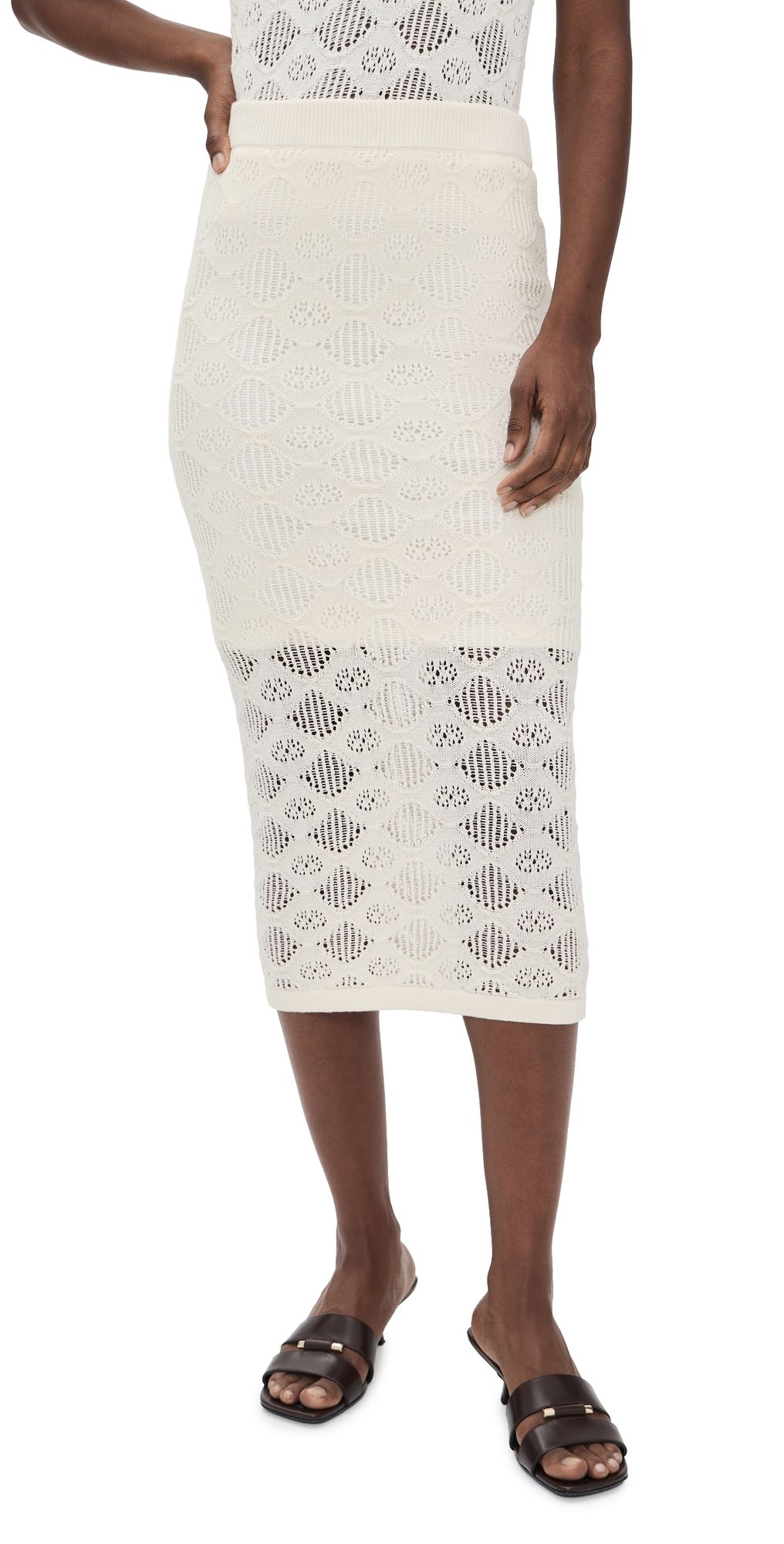 Favorite Daughter The Courtside Skirt Ivory XL