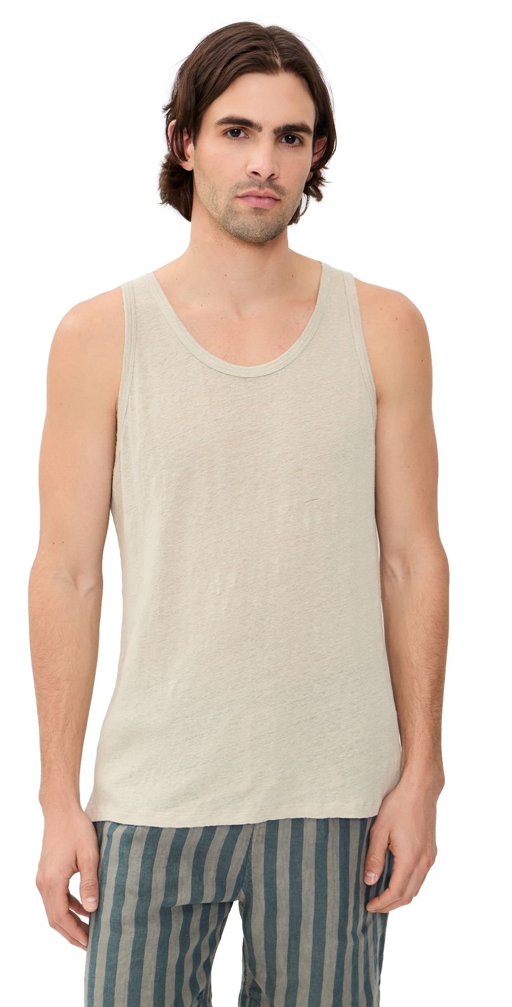 Alex Crane Linen Tank Bone S