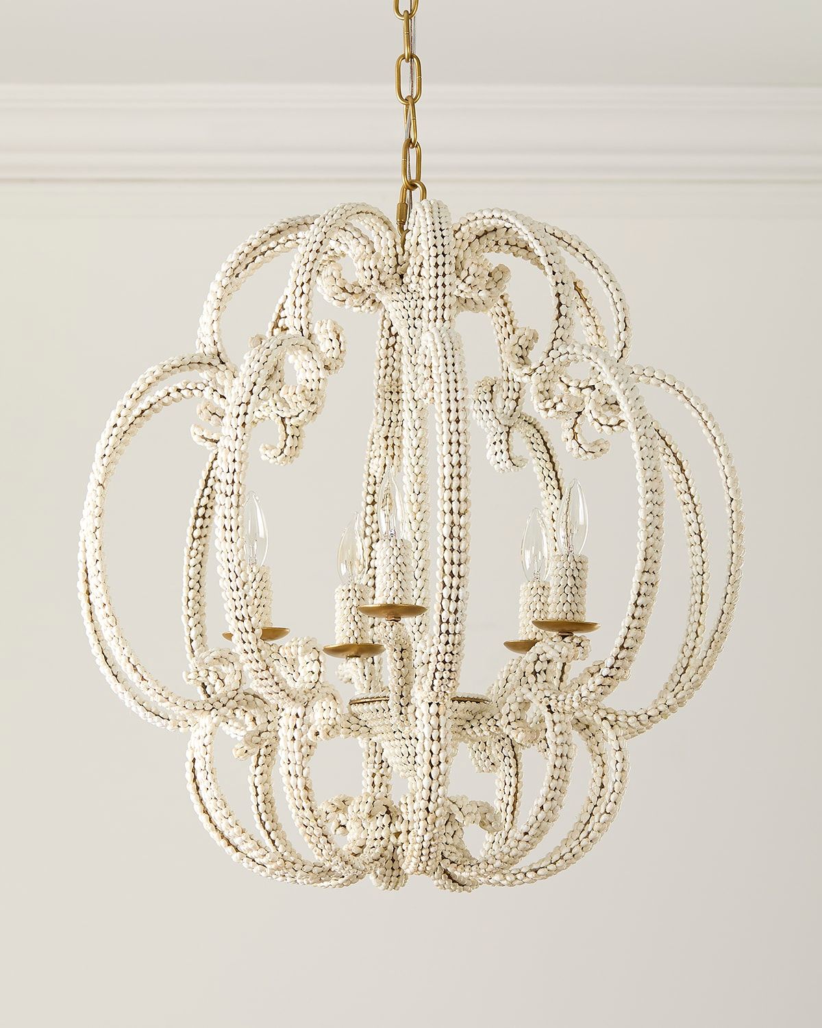 Scroll Shell 5-Light Chandelier - 25"