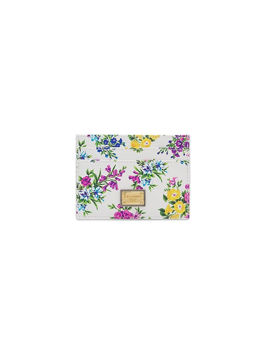 Women's Floral Leather Card Case - Fiorellini