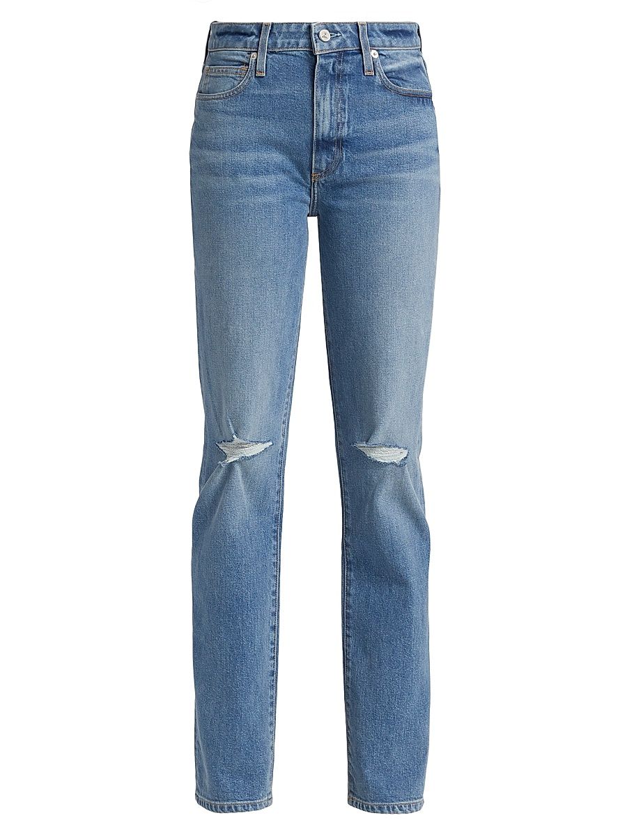 Women's Sabine Distressed Straight-Leg Jeans - Star Light - Size 27