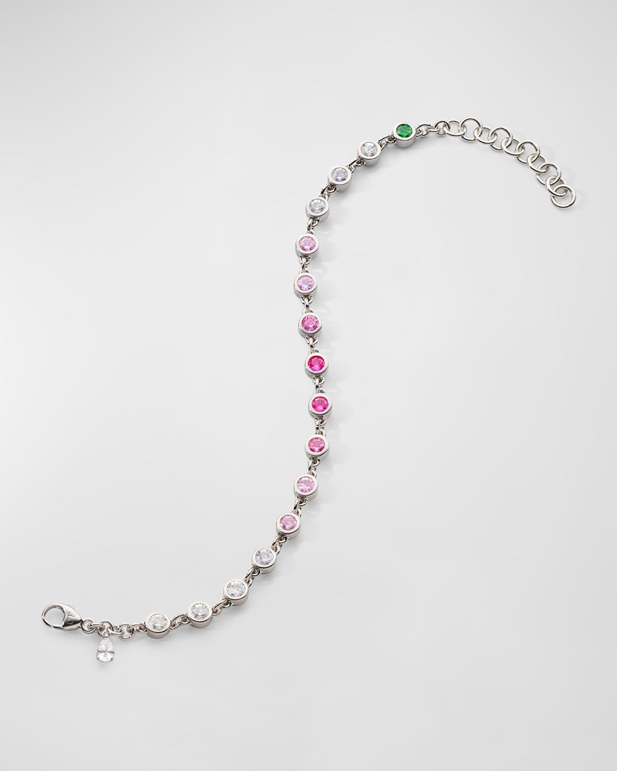 Sterling Silver Ombre Sapphire Tennis Bracelet