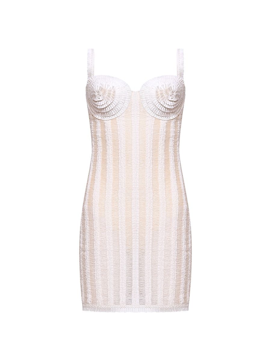 Women's Celeste Knit Minidress - Off White - Size XS