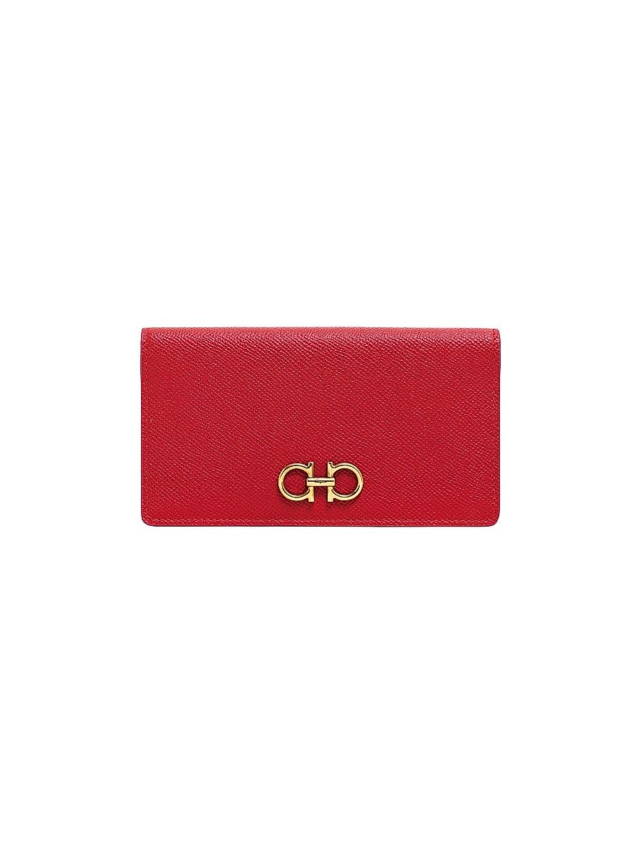 Women's Gancini Continental Leather Wallet - Lipstick