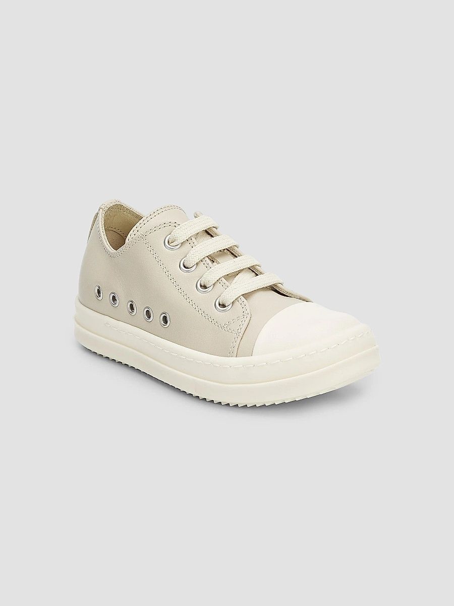 Rick Owens Unisex Little Kid's & Kid's Extreme Low Leather Sneakers - Sand - Size 11.5 (Child)