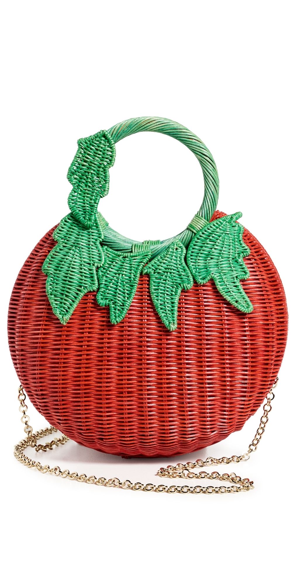 Serpui Mediterranean Tomato Wicker Clutch Red One Size