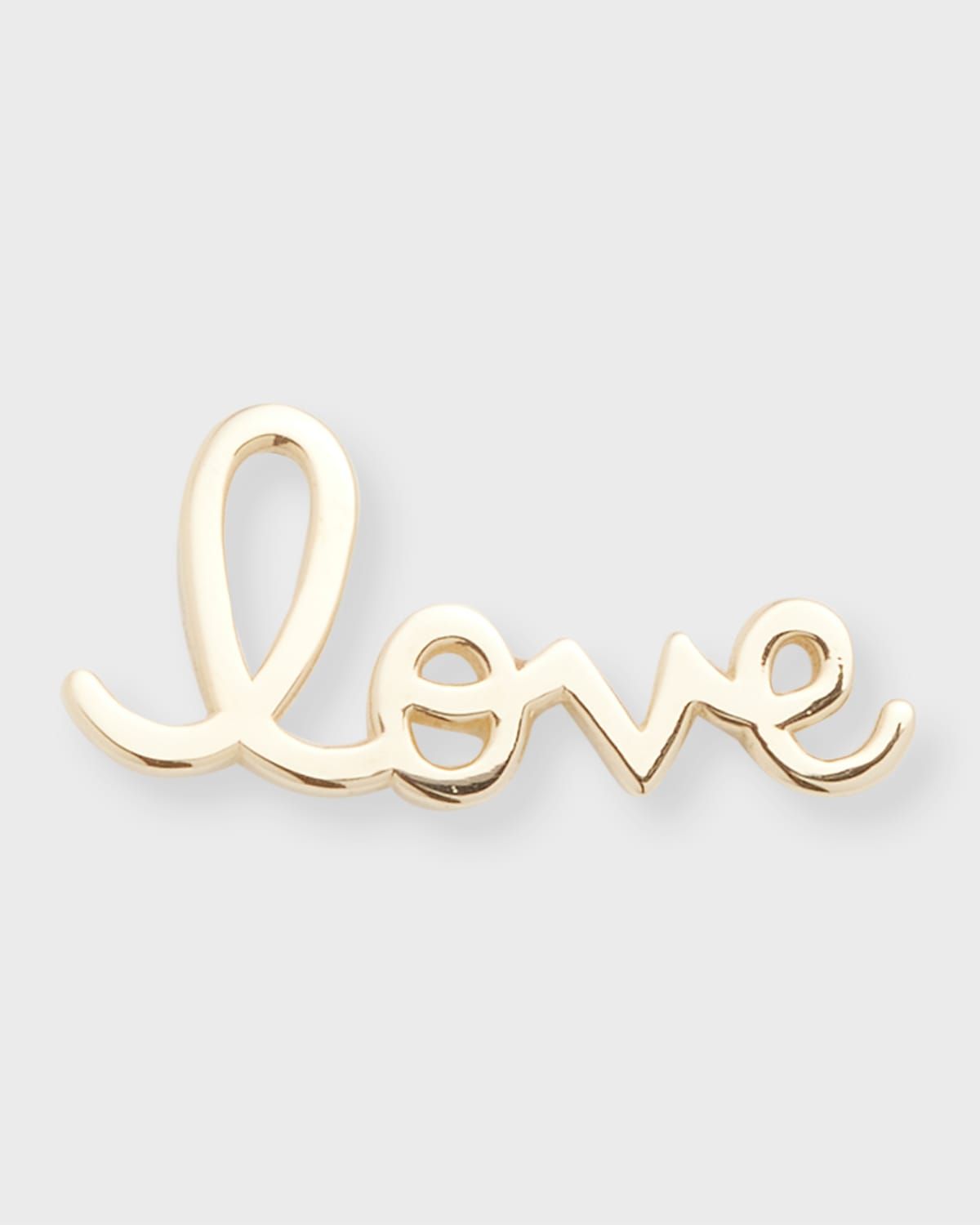 14k Love Script Earring, Single
