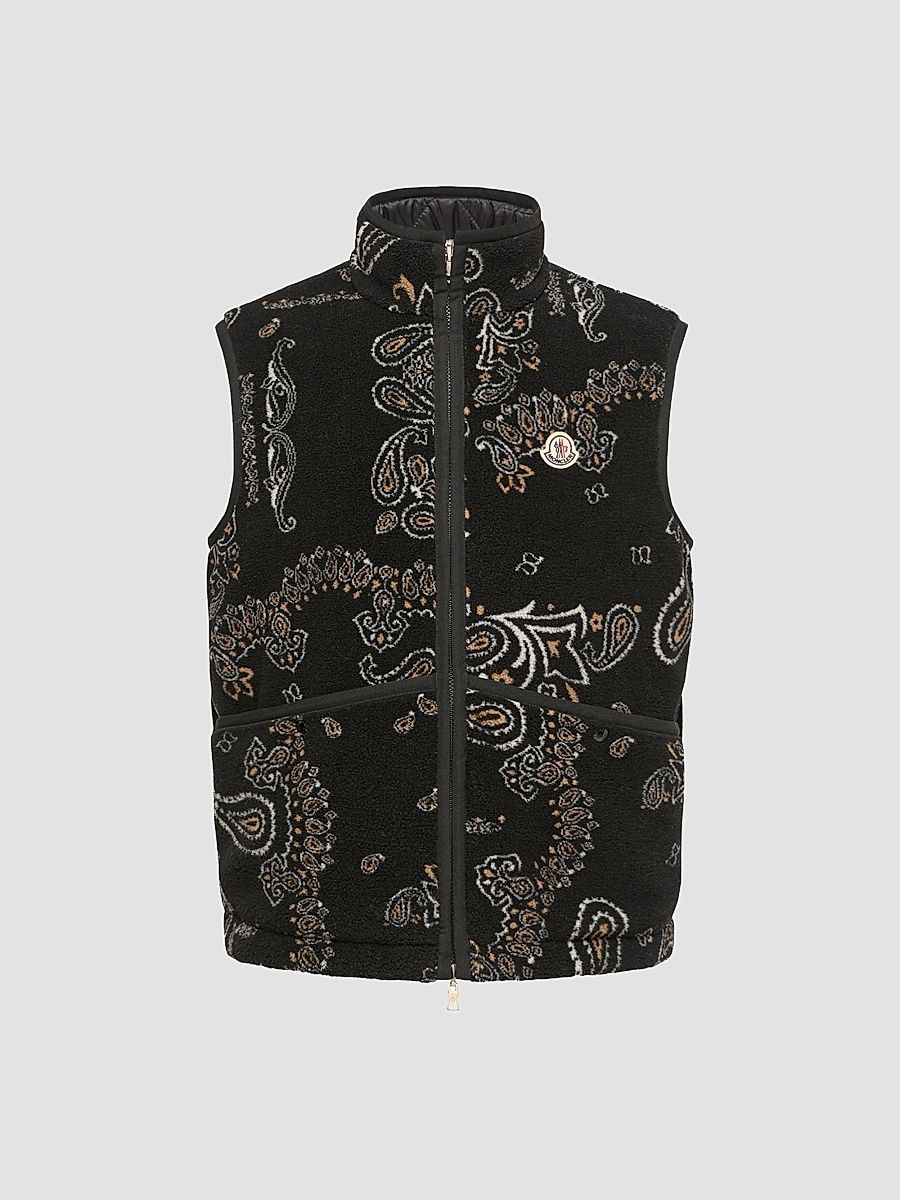Men's Vest in Teddy - Black - Size XXL