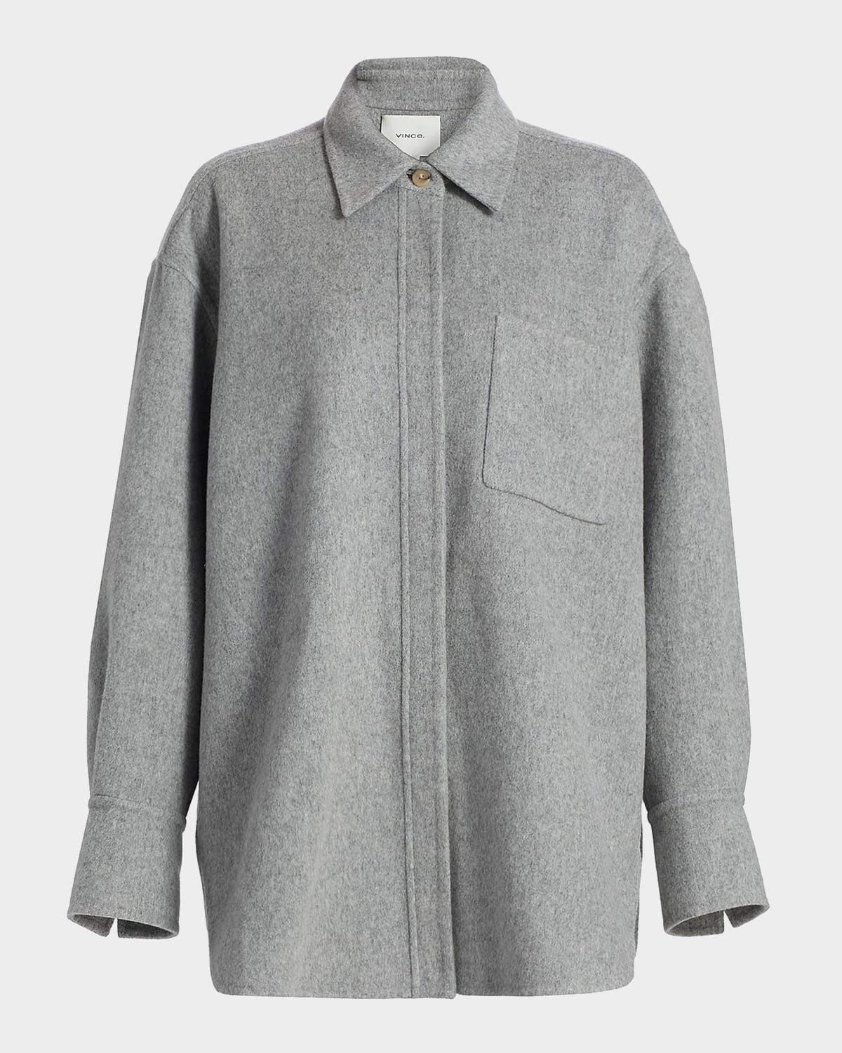 Double-Face Wool & Cashmere Shirt Jacket