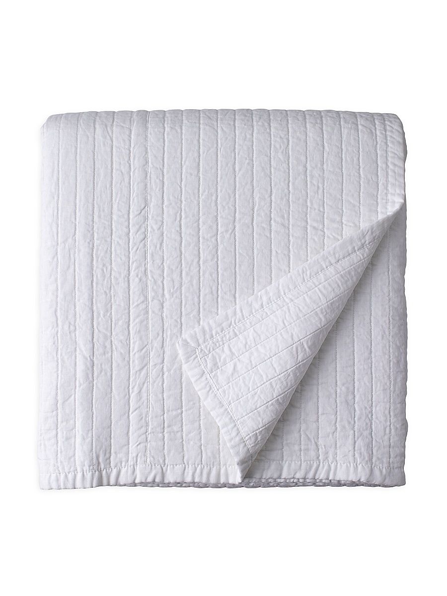 Tessa Quilted Coverlet - White - Size Queen