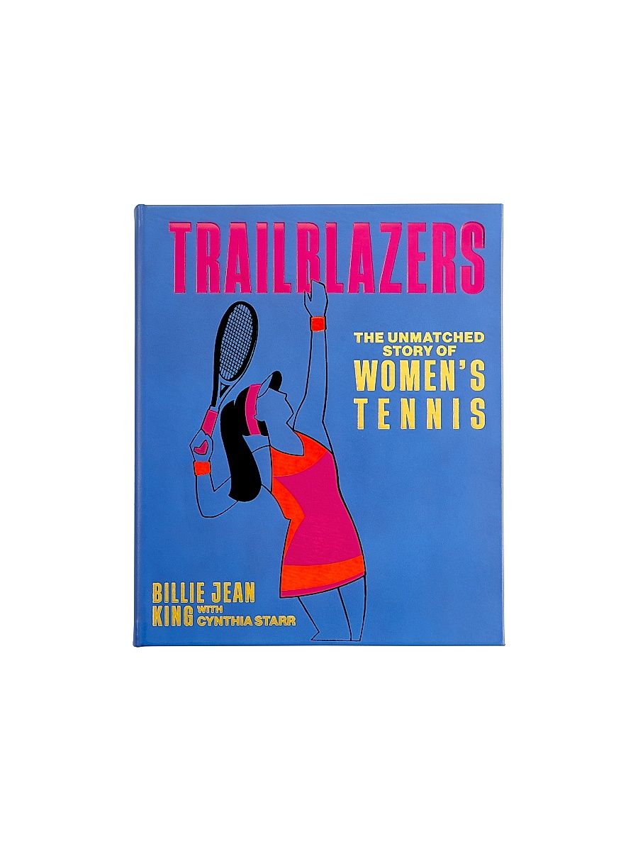 ''Trailblazers: The Unmatched Story Of Women's Tennis'' Leather-Bound Book - Blue