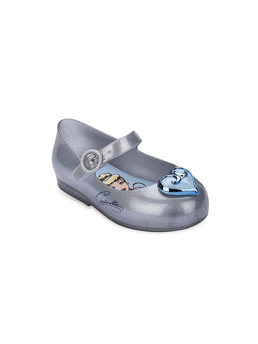 Little Girl's Mini Sweet Love Cinderella Flats - Silver Blue - Size 6 (Baby)