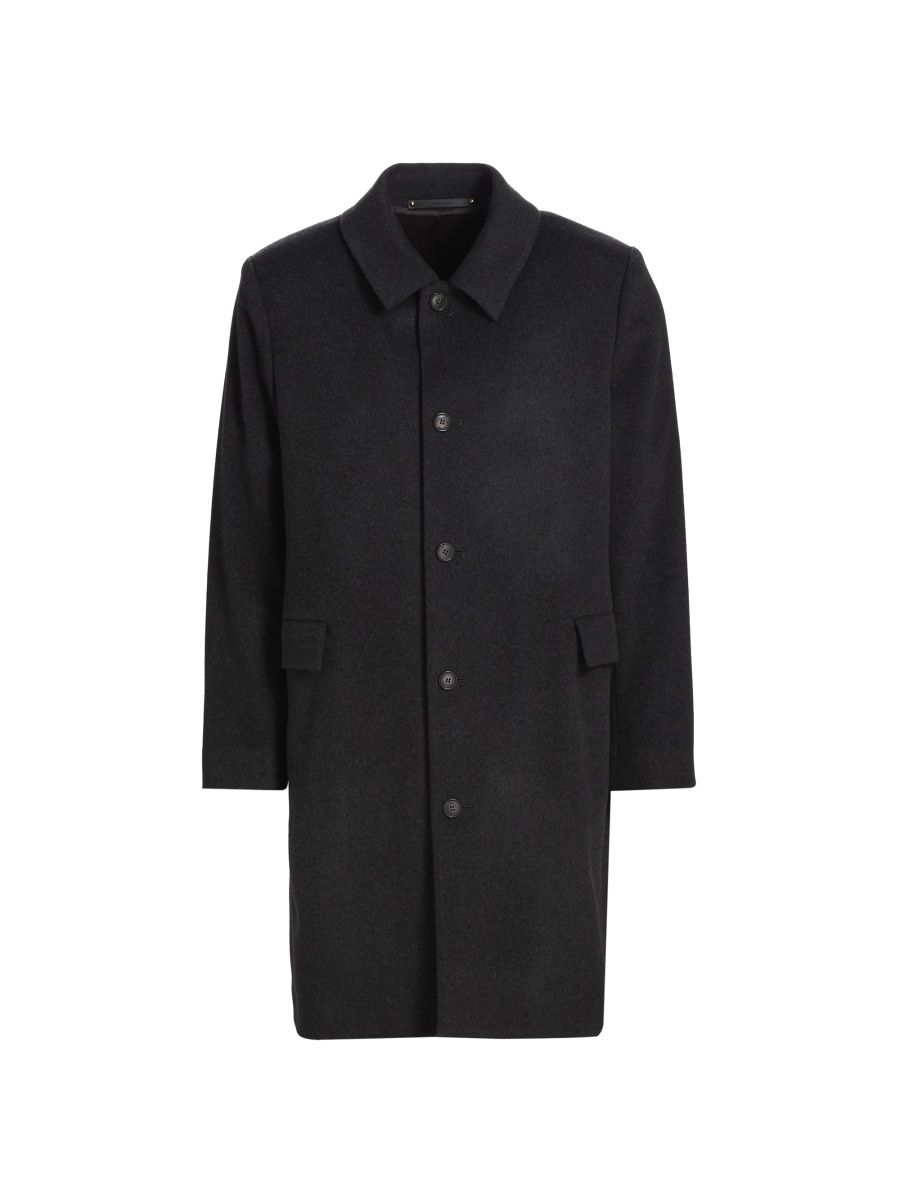 Paul Smith Men's Wool-Cashmere Single-Breasted Coat - Grey - Size XL
