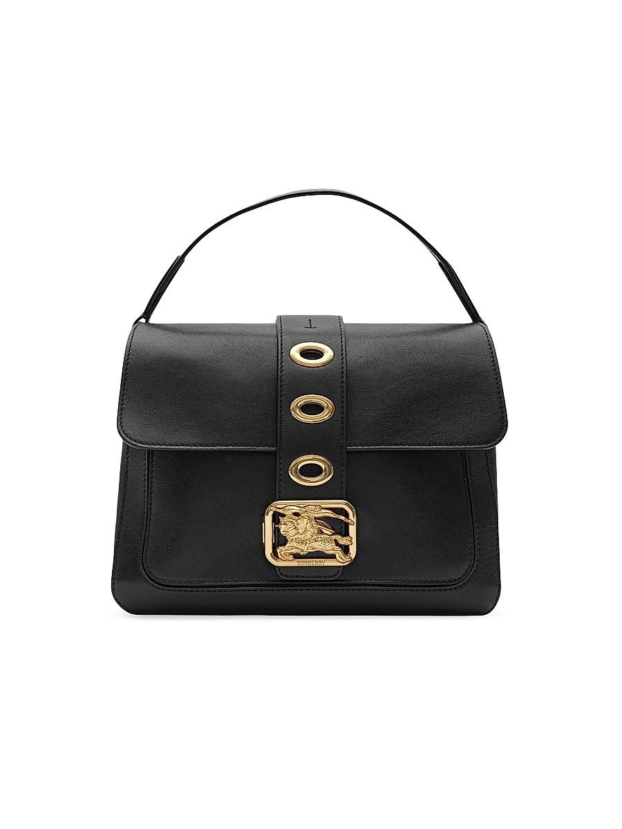 Women's Rider Small Leather Top Handle Bag - Black