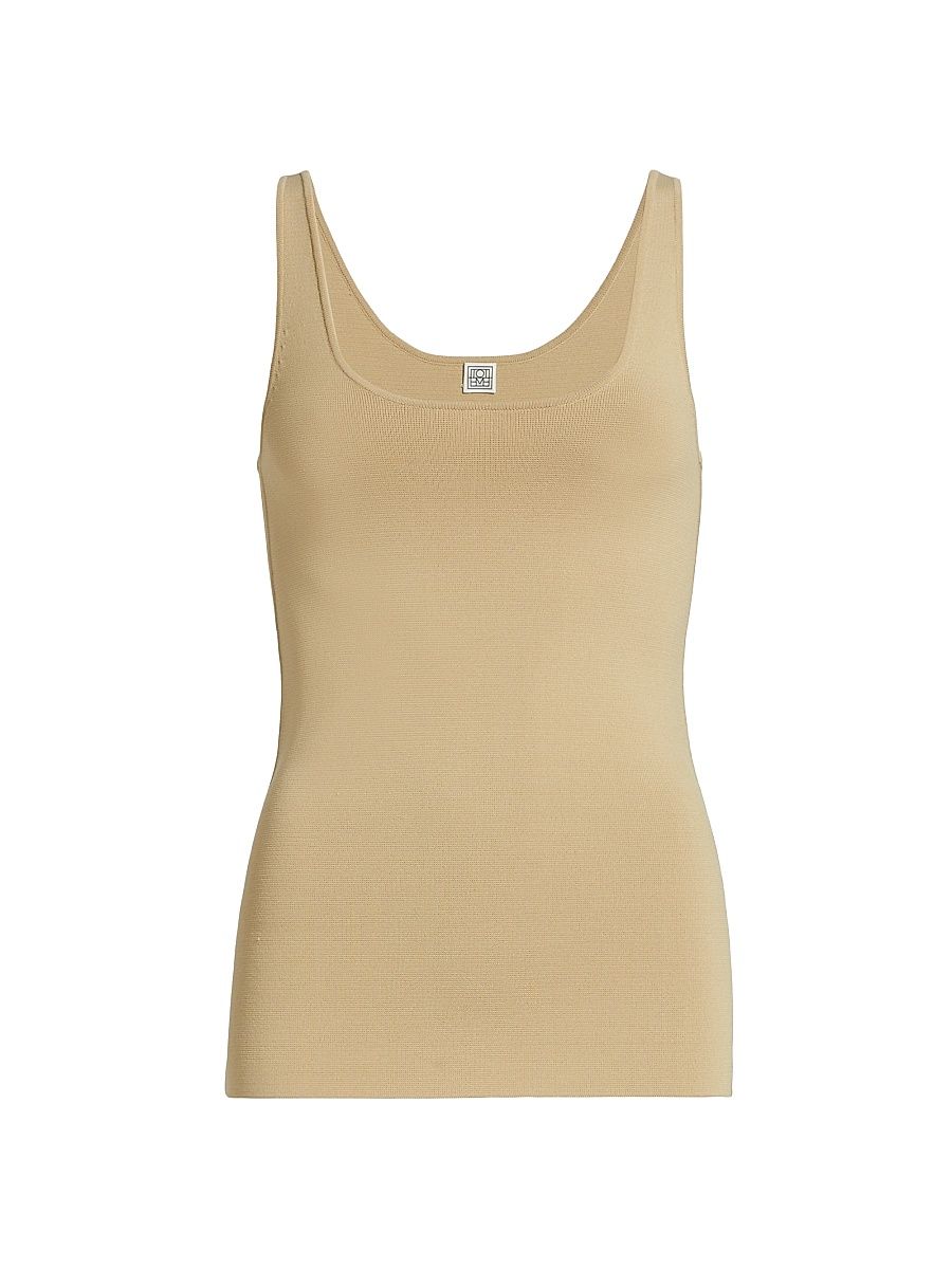 Women's Stretch Jersey Scoopneck Tank - Desert - Size Large